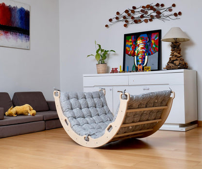 Arch - Rocker with Pillow Grey Dino Pattern - Kidodido
