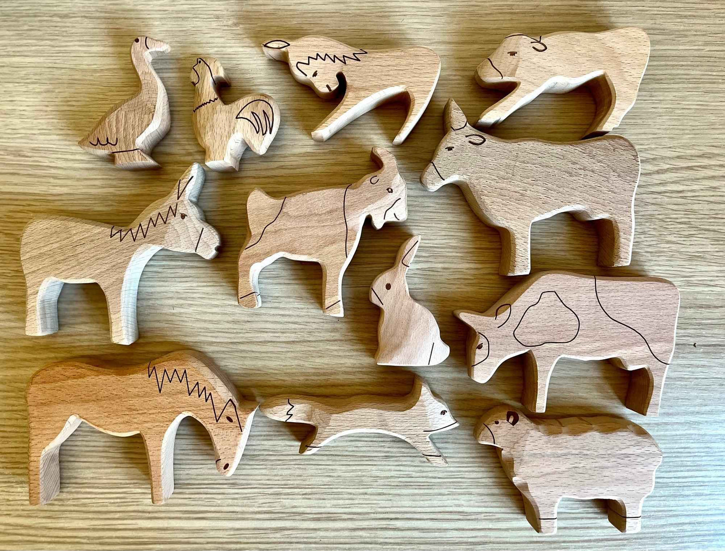 Ahşap Çiftlik Hayvanları Denge Oyunu | Montessori Waldorf İstifleme Oyuncağı