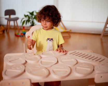 Montessori Ahşap Sayı Sayma Tepsisi | Eğitici Sayılar ve Şekiller Seti