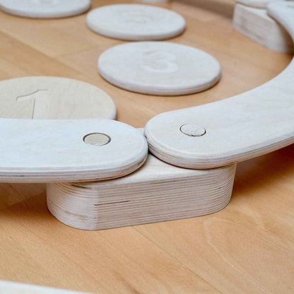 Montessori Ahşap Denge Tahtası Seti | 4 Parça Çocuk Balance Beam