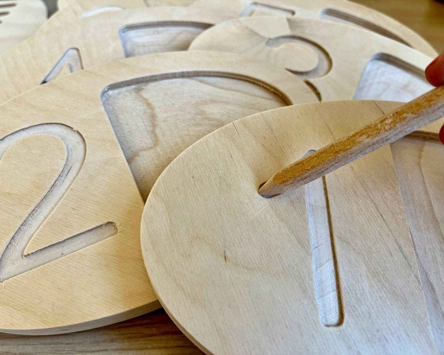 Montessori Ahşap Sayı Sayma Tepsisi | Eğitici Sayılar ve Şekiller Seti