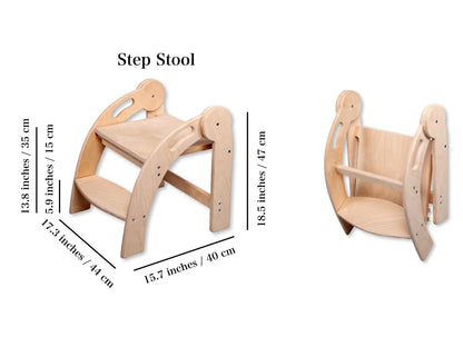 Foldable Montessori Kitchen Step Stool - Kidodido