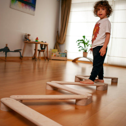 Montessori denge tahtası seti kaba motor beceri geliştiren ahşap oyuncak