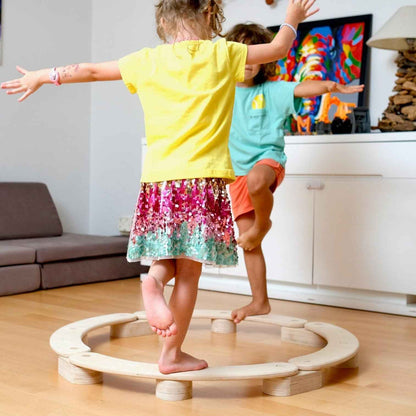 Montessori Ahşap Denge Tahtası Seti | 4 Parça Çocuk Balance Beam