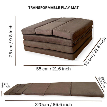 Transformable Kids Play Mat and Couch - Multipurpose Baby Play Mat and Kids Couch - Kidodido