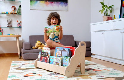 Wave Design Wooden Bookshelf / Small Size - Kidodido