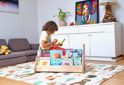 Wave Design Wooden Bookshelf / Small Size - Kidodido